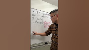 Probability of A or B for independent events