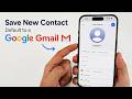 How to save New Contact Default to a Google Gmail account