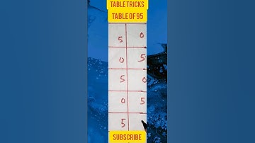 #table of 95 l #table tricks l 95 ka pahada l#table #shorts