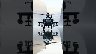 Silent Power: Apache Helicopter Hovers Over Misty Canyon in 8K Cinematic! 🚁#shorts #helicopters