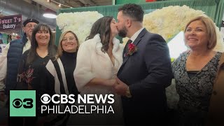 Philly couples tie the knot at Reading Terminal Market and Love Park on Valentine's Day