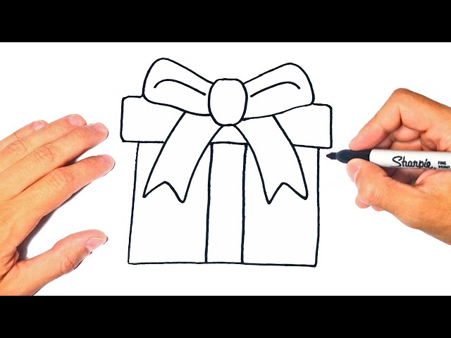 How to Draw a Present - Easy Step by Step for Beginners - Art by Ro