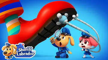 Big Footprints | 🌊 WaterCity Mystery | Police Cartoon | Sheriff Labrador