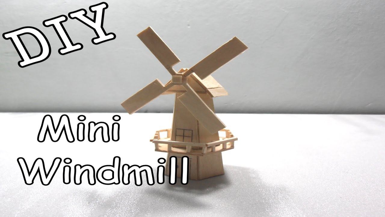 DIY Mini Windmill #7 (Popsicle Stick) - YouTube