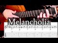 MELANCHOLIA Artificial Harmonics Full Tutorial With TAB Fingerstyle Guitar 
