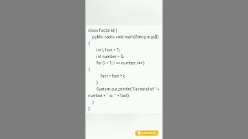 #Factorial of a number #shorts