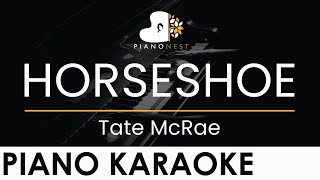 Tate McRae - HORSESHOE - Piano Karaoke Instrumental Cover with Lyrics