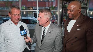 Urban Meyer, Dom Tiberi talk with Eddie George about his new head coaching role at Bowling Green