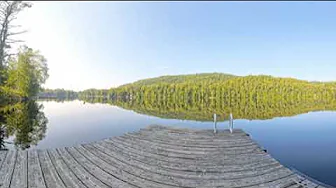 360 Dock view of Lac du Prêtre in Quebec, Canada