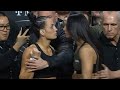 Casey oneill vs ariane lipski  weighin faceoff  ufc 296 edwards vs covington  rwmma