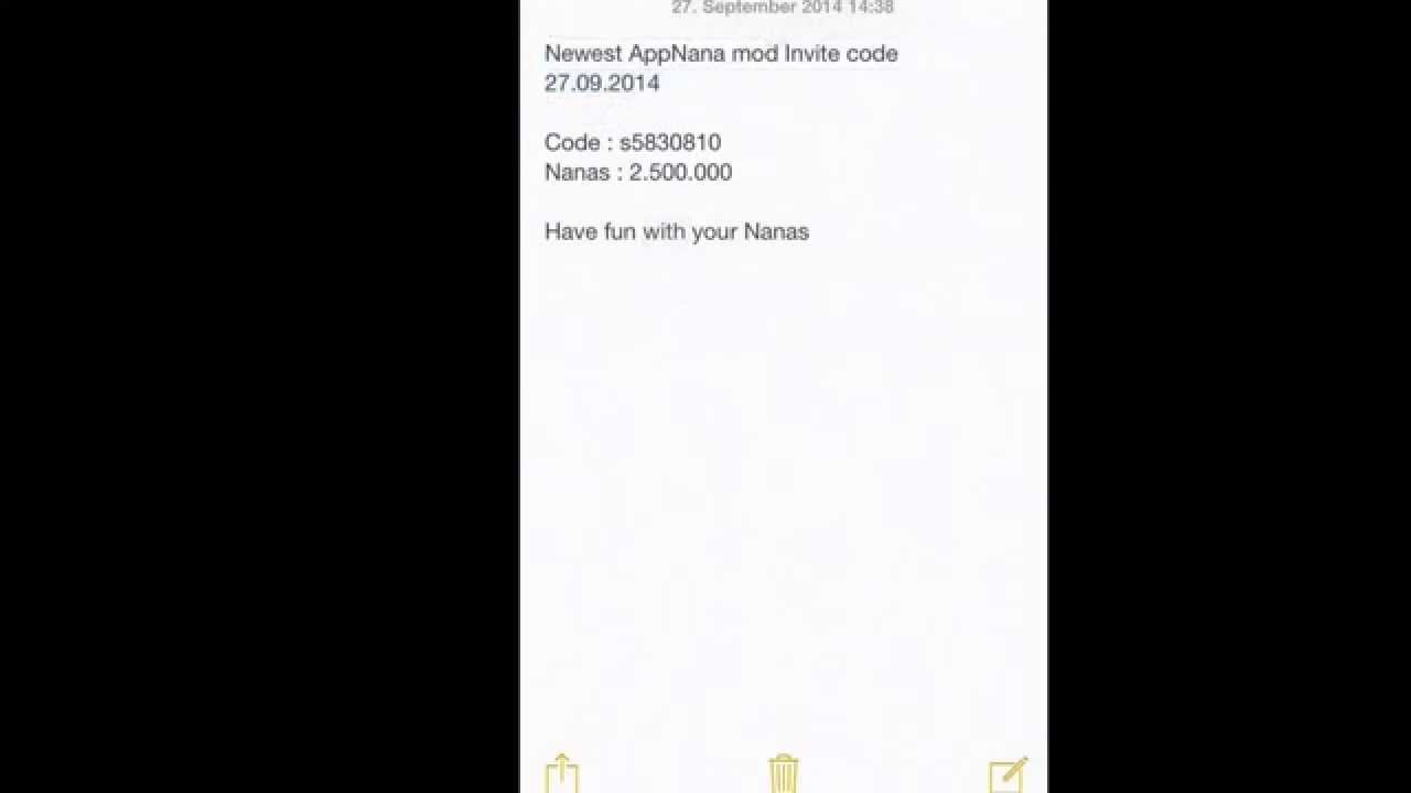 AppNana new mod Invite code 27.09.14 !!! YouTube