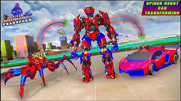 Megatron Spider Robot Car Transform Attack Games 2022 - iOS Android Gameplay