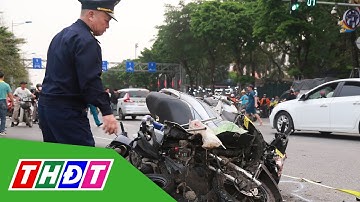 Vụ ô tô tô:ng 17 xe máy ở Hà Nội: 1 người tiên lượng rất nặng | THDT