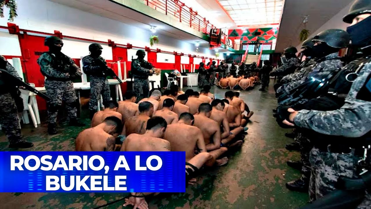 ROSARIO A LO BUKELE: un operativo que se hizo viral por su parecido con El Salvador