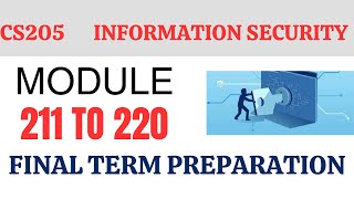 CS205 Information Security | Topic 211 to 220