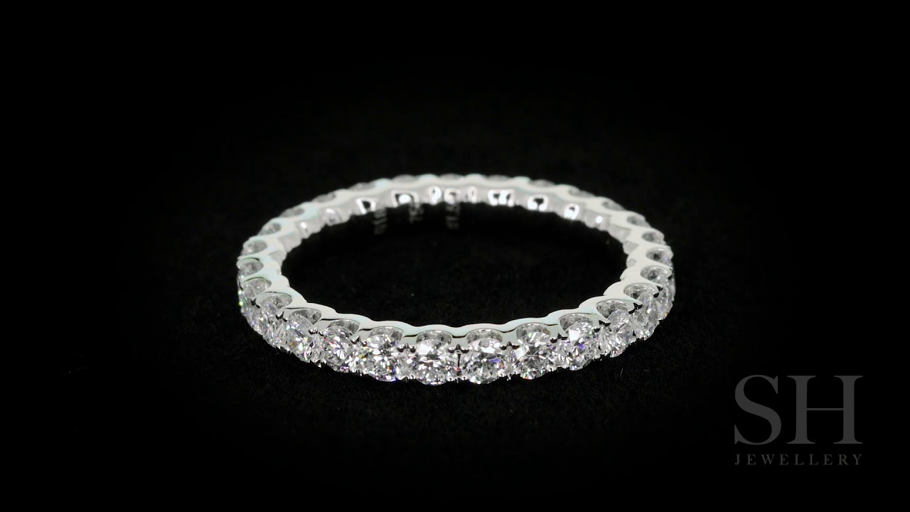 Wider scalloped women’s diamond eternity band (3.5mm) - W0268