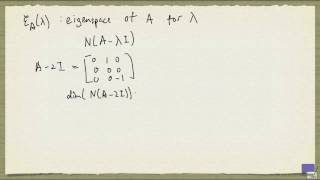 Week 10 - Algebraic and Geometric Multiplicities of an Eigenvalue