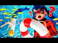 ¡Oh no, Adrien cae al mar durante una tormenta! Ladybug en español. Vídeos de muñecas.