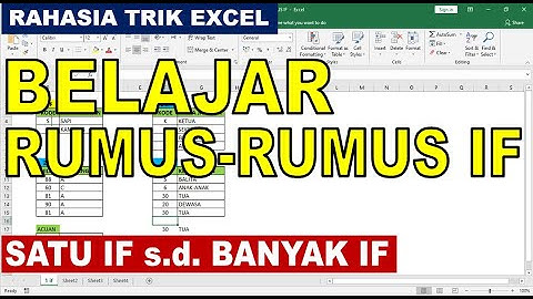 Cara Mudah Belajar Rumus Rumus IF di Microsoft Excel | Trik Rahasia