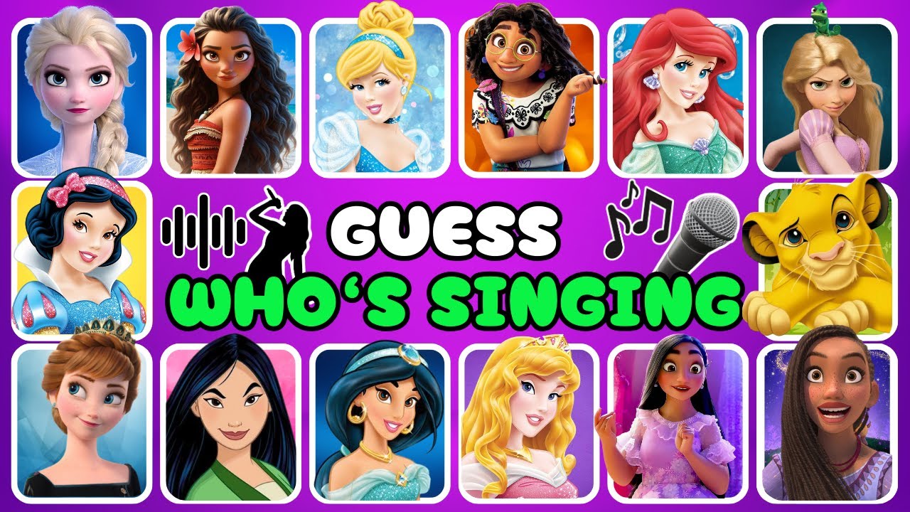Guess Who's Singing 🎤🎙️🎶| Disney Song Quiz Challenge | Snow White ...