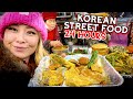 EATING KOREAN STREET FOOD FOR 24 HOURS in Seoul, Korea!! #RainaisCrazy