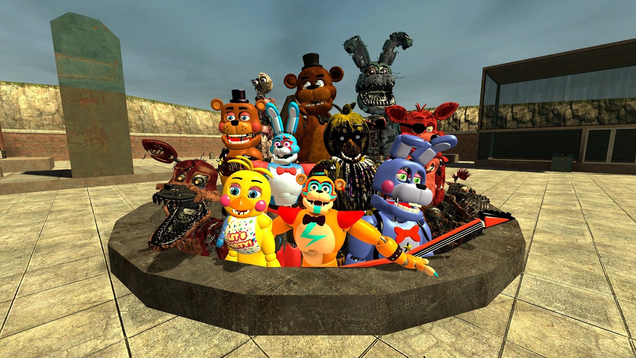 EXPLODING EMERALD FNAF SECURITY BREACH ANIMATRONICS IN GMOD! - YouTube