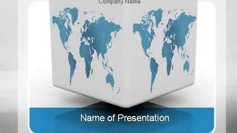 Cube World Map PowerPoint Template