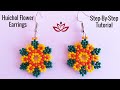 Huichol Flower Earrings - Tutorial. How to make beaded earrings?