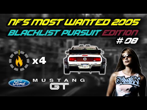 NFS MW 2005 Blacklist 08 Extreme Pursuit Ford Mustang GT 4k60FPS