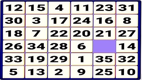 6×6 solving riddle number puzzle 6×6