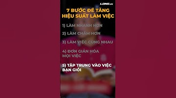 7 bước giúp bạn tăng hiệu suất làm việc | Phạm Thành Long #shorts
