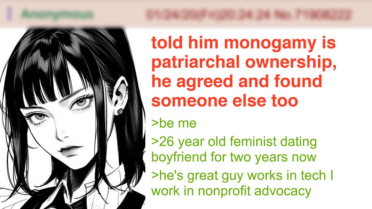 Феминистка утверждает, что моногамия — это социальный конструкт. Её парень соглашается и встречае...