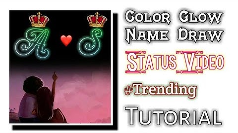 How To Create Color Glow Name Draw Status In Alight Motion Status Video Kaise Banaye TechnicalAfshan