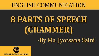 8 parts of speech (grammar) lecture, BA, MA by Jyotsna Saini