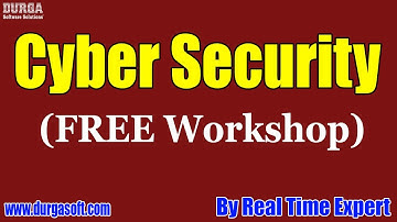 Cyber Security (FREE Workshop) tutorials || by Real Time Expert On 11-07-2021 @5PM IST