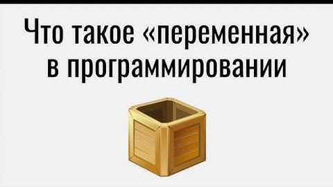 Что такое переменная в программировании.