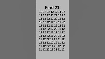 Can you spot the hidden 21 in 5 seconds? #wordpuzzlegame #mathematics #mindbendingquiz #game #puzzle
