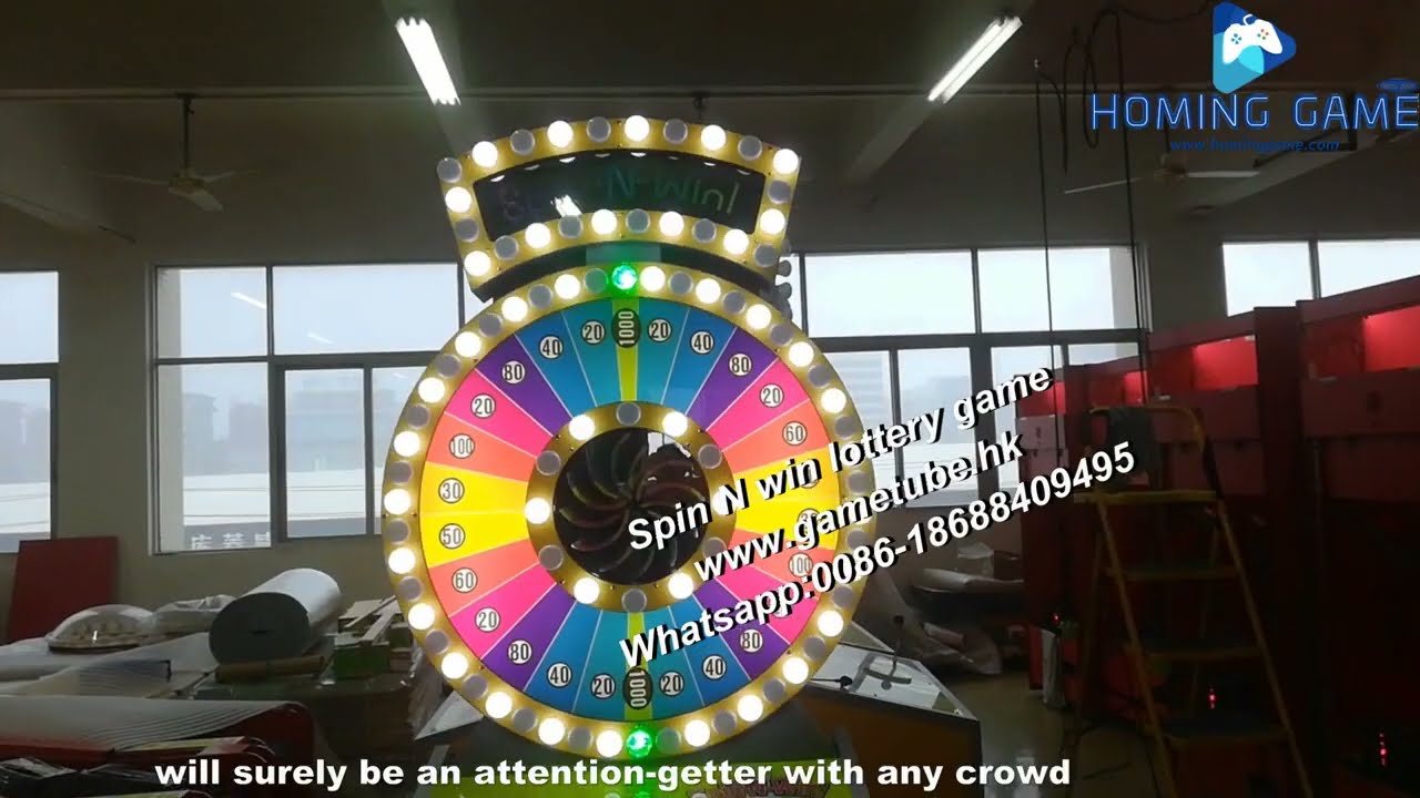 Coin Operated Spin N win Lottery Ticket Redemption Arcade Game Machine for Sale Fec game center game