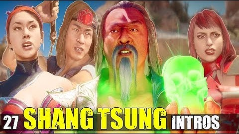 All Shang Tsung Intros So Far Before Release (Relationship Character Banter Intro Dialogues) MK 11