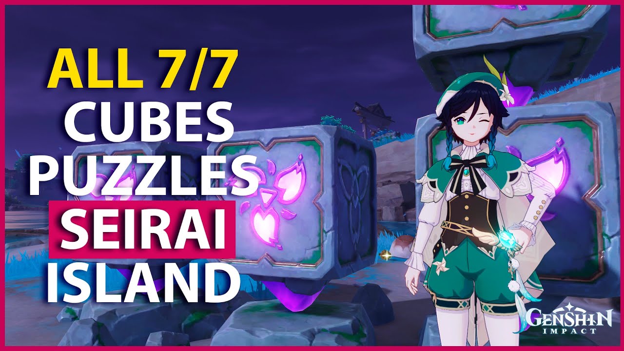 All 7 Cubes Puzzles Locations Seirai Island Genshin Impact