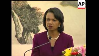U.s. Secretary Of State Condoleezza Rice Arrived In China Friday, And Met With Chinas Foreign Minis