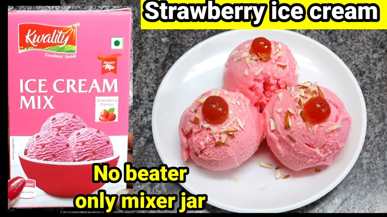 Strawberry ice creamkwality strawberry creamice cream recipesummer