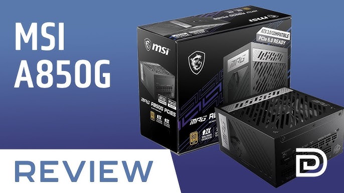  MSI MPG A850G PCIE 5 & ATX 3.0 Gaming Power Supply - Full  Modular - 80 Plus Gold Certified 850W - 100% Japanese 105°C Capacitors -  Compact Size - ATX PSU : Everything Else