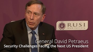 General (Ret) David H Petraeus - Security Challenges Facing the Next US President