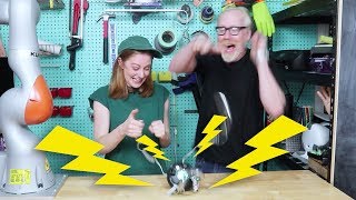 Playing electric shock games with Adam Savage