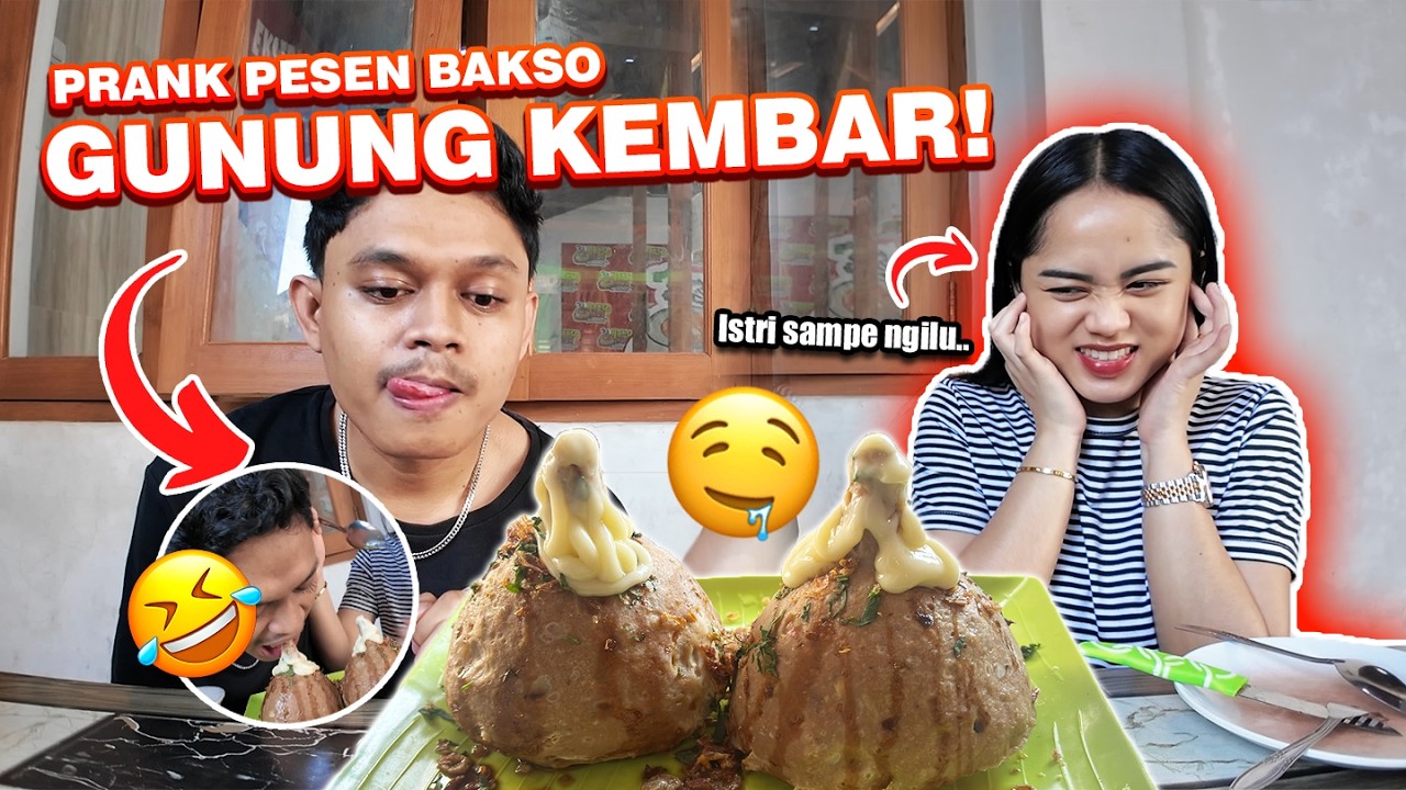 PRANK PESAN BAKSO GUNUNG KEMBAR! REAKSI ISTRI BIKIN BENGEK..