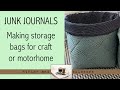 Craft with me: Making storage bags for craft room or motorhome