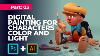Digital Painting for Characters: Color & Light | Part:03 | Tubemy | 2022 | Illustrator Tutorial screenshot 5