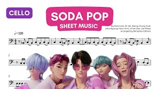 💜 CELLO ⁞ Soda Pop • Saja Boys from K-Pop Demon Hunters | video sheet music
