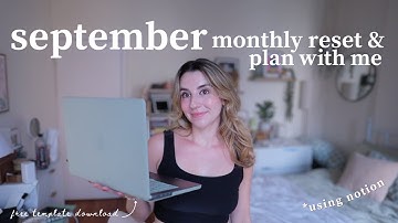 september monthly reset & plan with me 2024 | setting goals, monthly reflection & youtube analytics